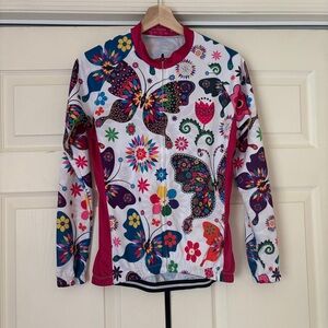 Frelsi Long Sleeve Butterfly Cycle Jersey | Size Medium